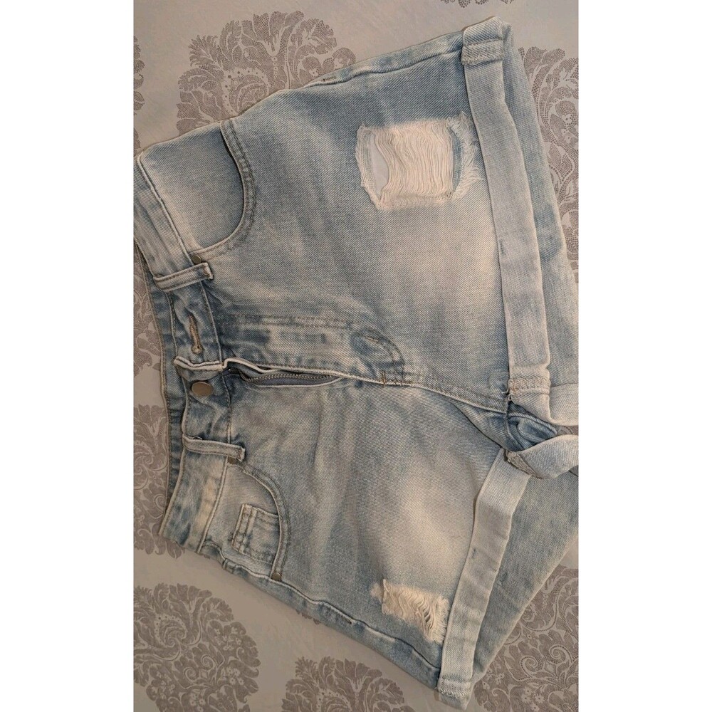 Women's Destructed Denim Short Blue Size 4
